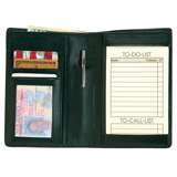 black leather passport wallet